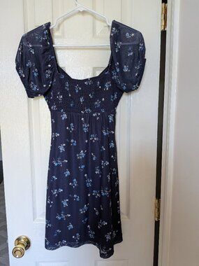 Live To Be Spoiled Floral Smocked Milkmaid Mini Dress Size Small